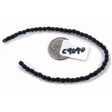 C9090 Czech Glass Rondelle JET MATTE 3mm