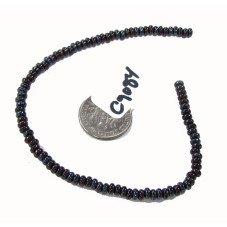 C9084 Czech Glass Rondelle LUSTER METALLIC AMETHYST 3mm