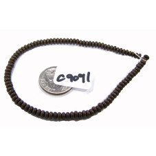 C9091 Czech Glass Rondelle MATTE DARK BRONZE 3mm