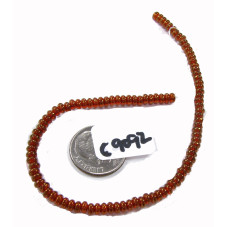 C9092 Czech Glass Rondelle SUNSET MAPLE  3mm